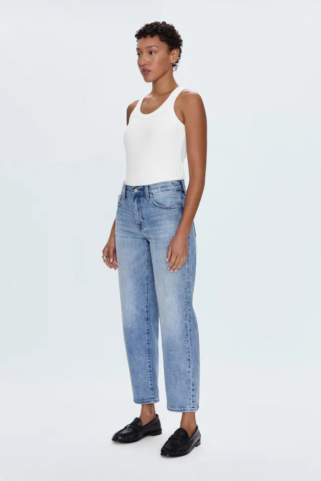 Pistola Denim Denim Women Lexi Mid Rise Bowed Straight Jean 8211 Bowie