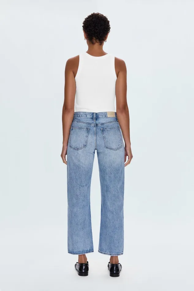 Pistola Denim Denim Women Lexi Mid Rise Bowed Straight Jean 8211 Bowie