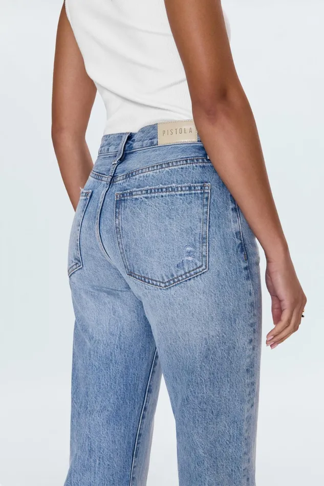 Pistola Denim Denim Women Lexi Mid Rise Bowed Straight Jean 8211 Bowie