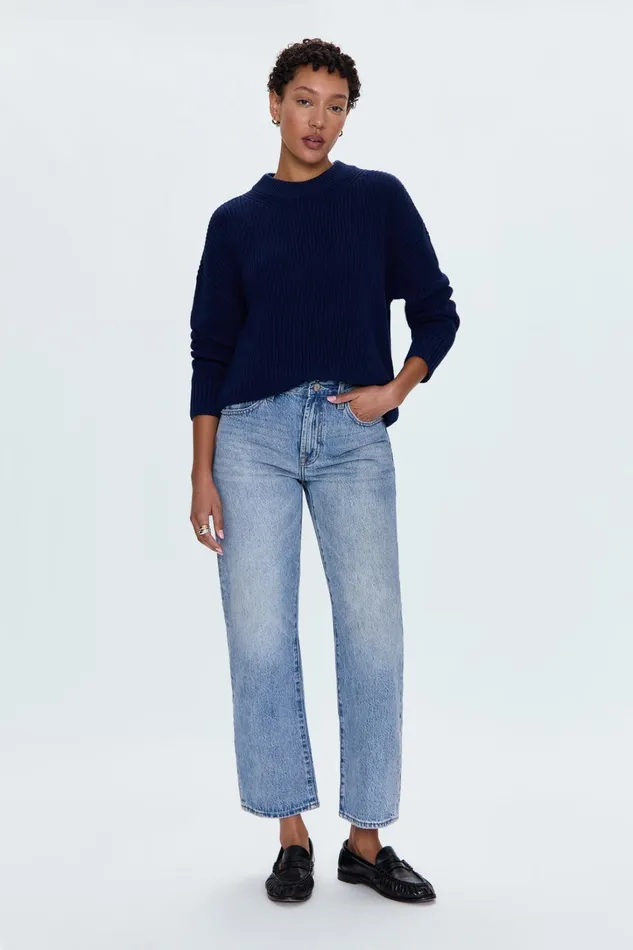 Pistola Denim Denim Women Lexi Mid Rise Bowed Straight Jean 8211 Bowie