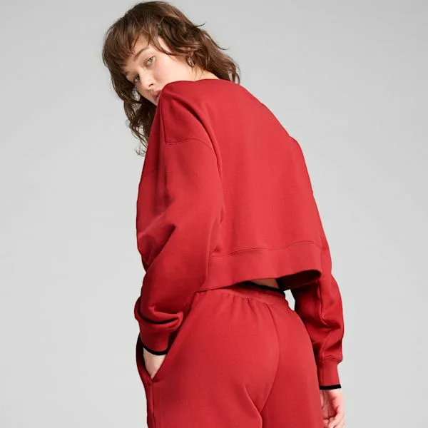 Puma Hoodies and Sweatshirts ROAD TO UNITY 039s Oversized Crew Sweatshirt Red Fire 8211 Women Puma Hoodies and Sweatshirts ROAD TO UNITY 039s Oversized Crew Sweatshirt Red Fire 8211 Women
