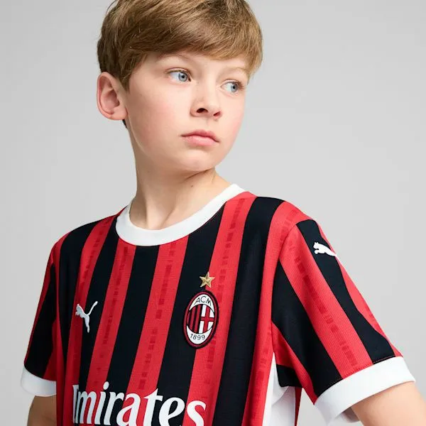 Puma Kids AC Milan 2425 Replica Home Big 039 Soccer Jersey For All Time Redpuma Black 8211 Kids Puma Kids AC Milan 2425 Replica Home Big 039 Soccer Jersey For All Time Redpuma Black 8211 Kids