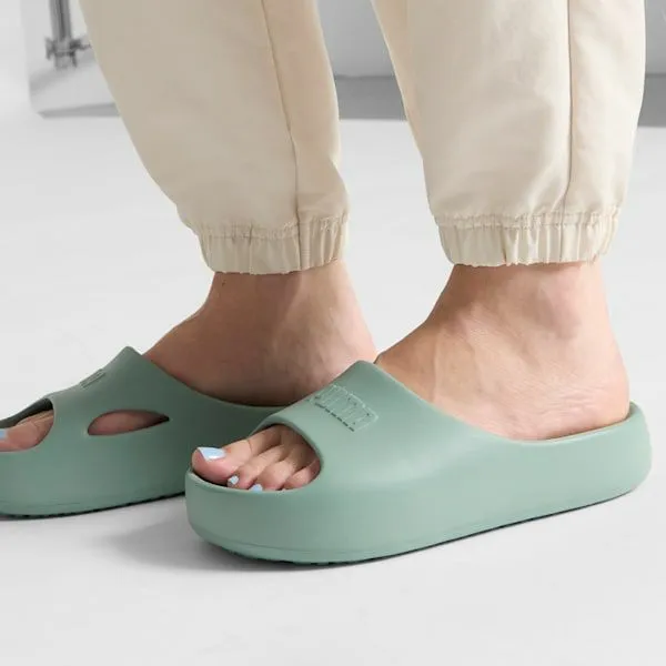 Puma Lifestyle Shibusa 039s Platform Slides Green Moon 8211 Women