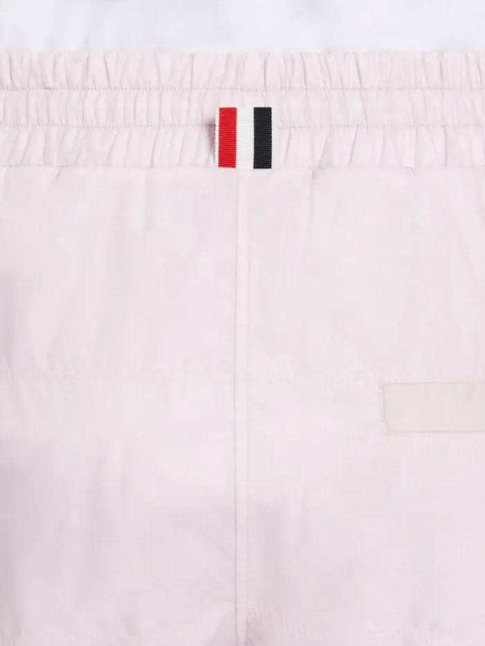 Quilted Ripstop Jersey Lining Track Short Light Pink Men Thom Browne Trousers
