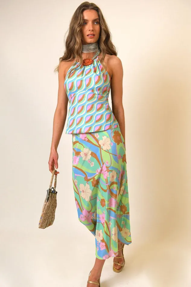 Rory Geo Wave Women RIXO Tops Rory Geo Wave Women RIXO Tops