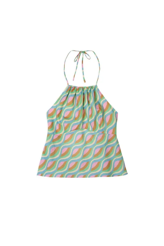 Rory Geo Wave Women RIXO Tops Rory Geo Wave Women RIXO Tops