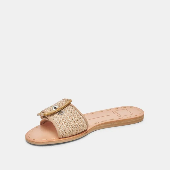 Sandals Women Dolce Vita Dasa Sandals White Natural Raffia