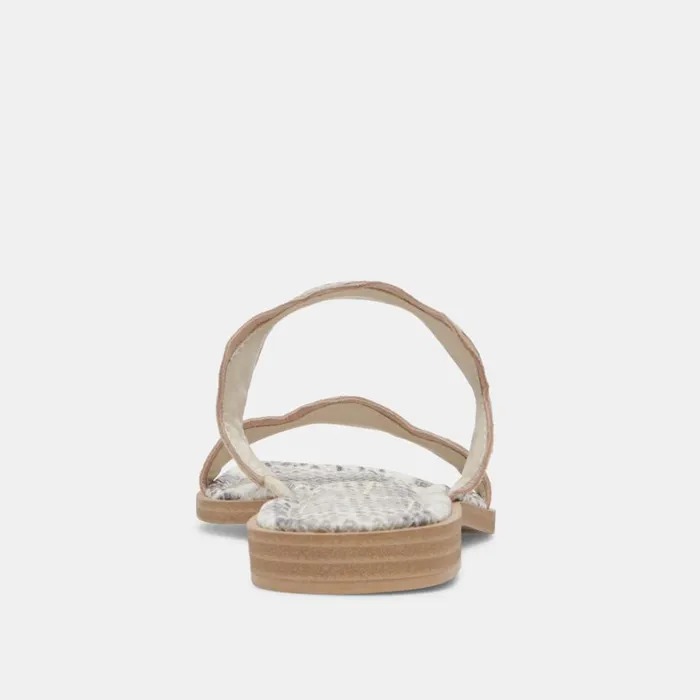 Sandals Women Dolce Vita Ilva Sandals Grey White Embossed Leather
