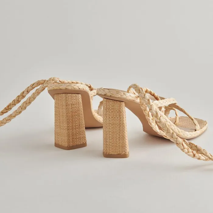 Sandals Women Dolce Vita Joelle Heels Lt Natural Raffia