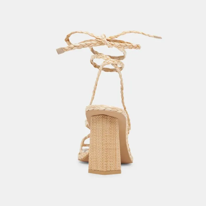 Sandals Women Dolce Vita Joelle Heels Lt Natural Raffia