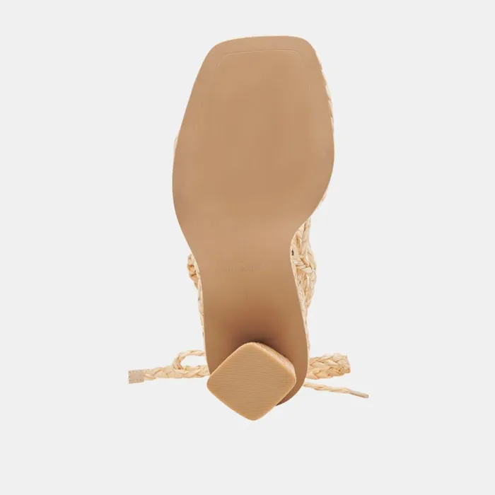 Sandals Women Dolce Vita Joelle Heels Lt Natural Raffia