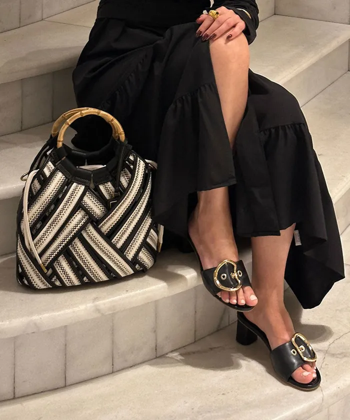 Sandals Women Dolce Vita Laika Heels Black Leather