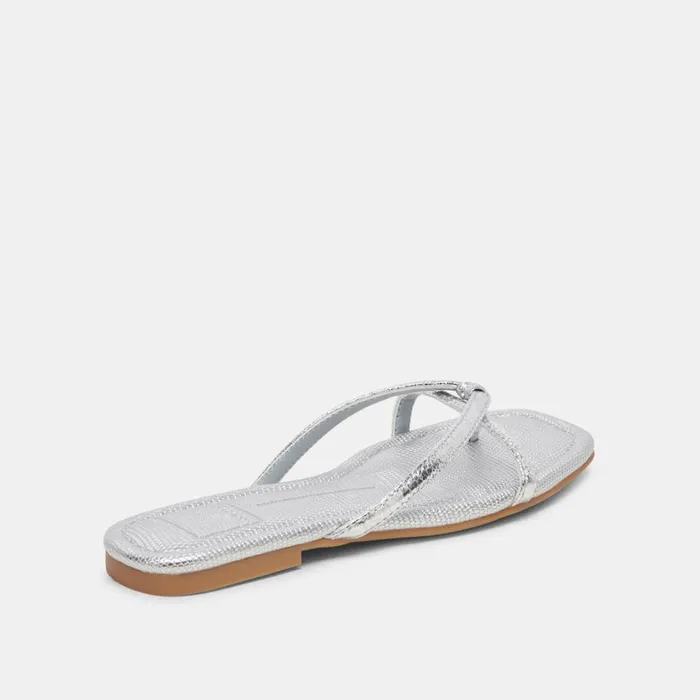 Sandals Women Dolce Vita Lucca Sandals Silver Distressed Stella