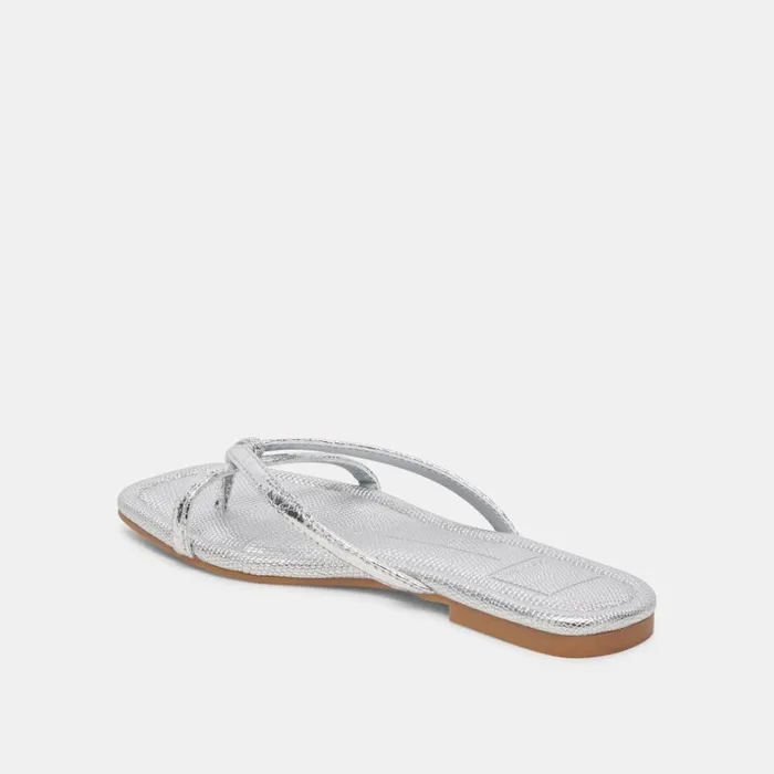 Sandals Women Dolce Vita Lucca Sandals Silver Distressed Stella