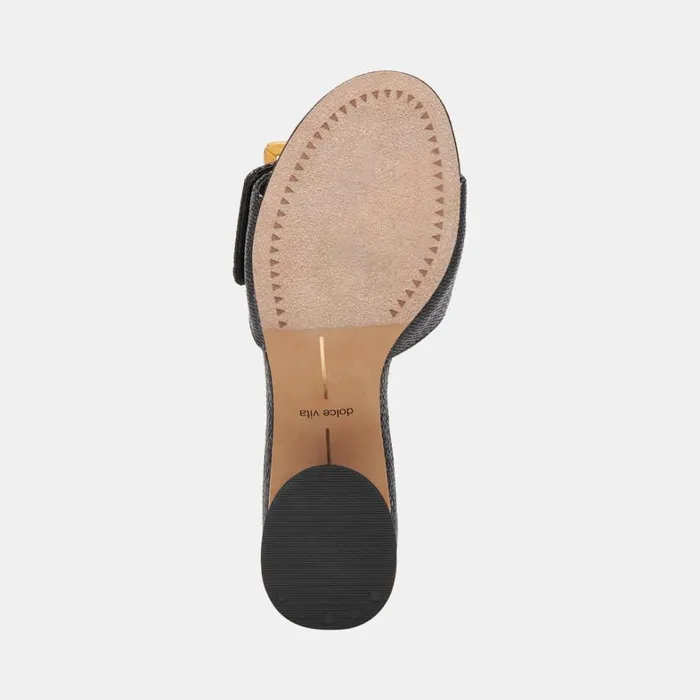 Sandals Women Dolce Vita Lucey Heels Black Raffia