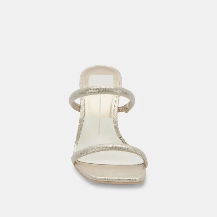 Sandals Women Dolce Vita Noles Heels Gold Metallic Stella Suede