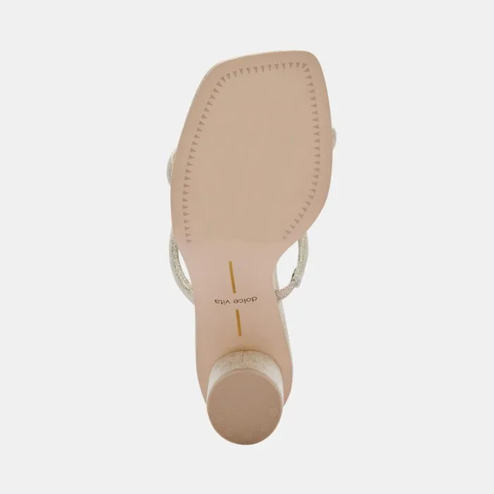 Sandals Women Dolce Vita Noles Heels Gold Metallic Stella Suede
