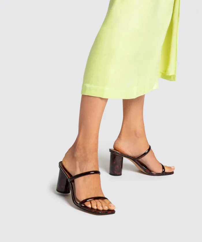 Sandals Women Dolce Vita Noles Heels Tortoise