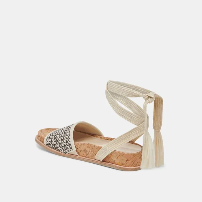 Sandals Women Dolce Vita Salacy Sandals Black Natural Raffia
