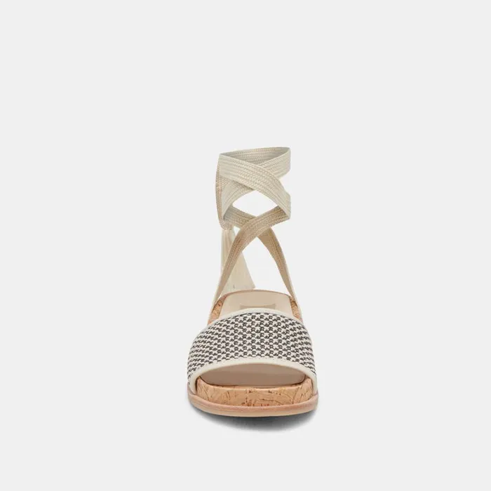 Sandals Women Dolce Vita Salacy Sandals Black Natural Raffia
