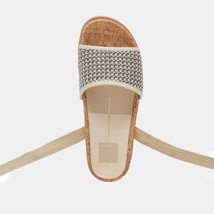 Sandals Women Dolce Vita Salacy Sandals Black Natural Raffia