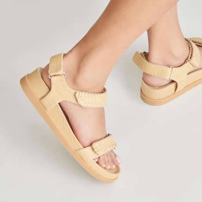 Sandals Women Dolce Vita Senora Sandals Lt Natural Raffia