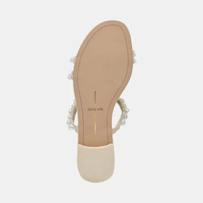 Sandals Women Dolce Vita Tinker Pearl Sandals Vanilla Pearls