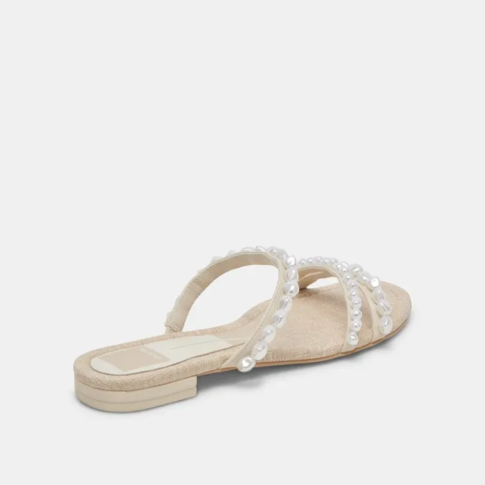 Sandals Women Dolce Vita Tinker Pearl Sandals Vanilla Pearls
