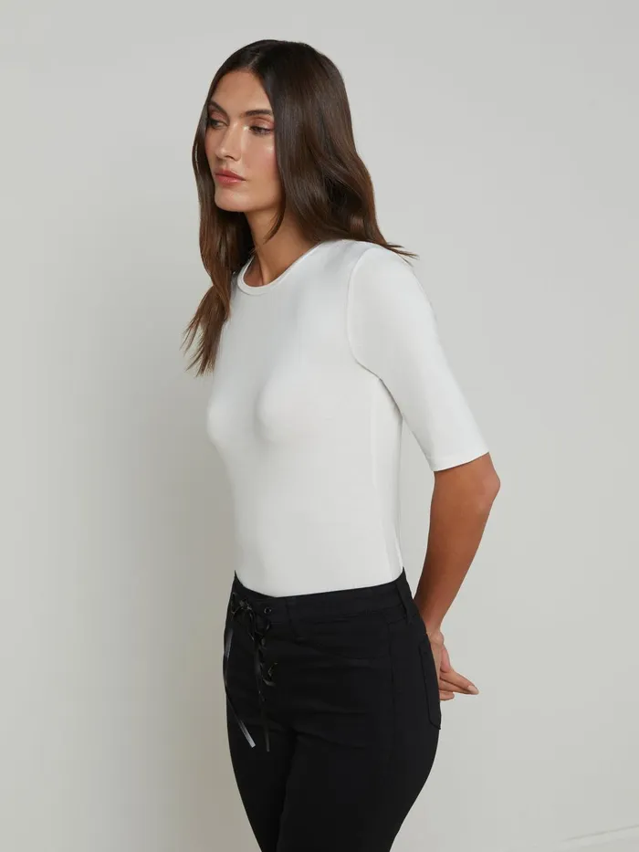 Saundra Jersey Tee White Women L039Agence Tees Saundra Jersey Tee White Women L039Agence Tees