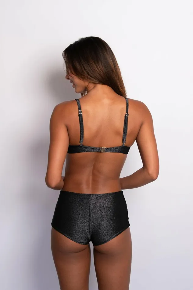 Skatie Tops Claire Bikini Top Black Sparkle 8211 Women