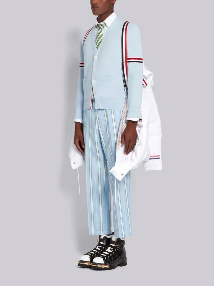 Tech Down Filled Poly Twill Parka White Men Thom Browne Outerwear