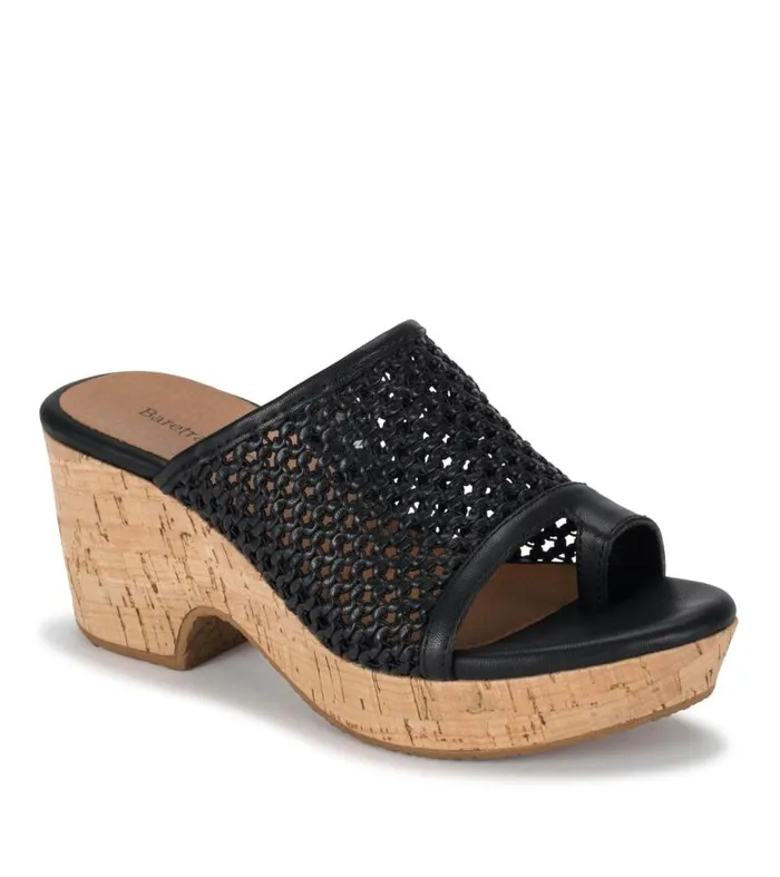 Women Baretraps Slides and Slip On Sandals Bethie Wedge Sandal Black