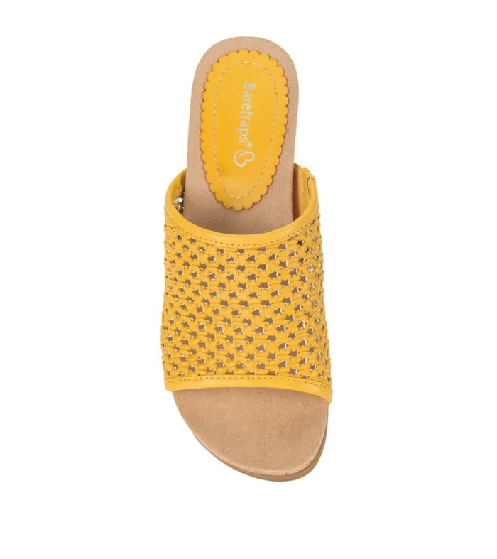 Women Baretraps Slides and Slip On Sandals Flossey Wedge Slide Sandal Mellow Yellow Women Baretraps Slides and Slip On Sandals Flossey Wedge Slide Sandal Mellow Yellow