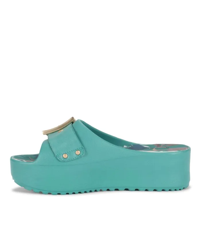 Women Baretraps Slides and Slip On Sandals Pacey Platform Sandal Taffy Teal Women Baretraps Slides and Slip On Sandals Pacey Platform Sandal Taffy Teal