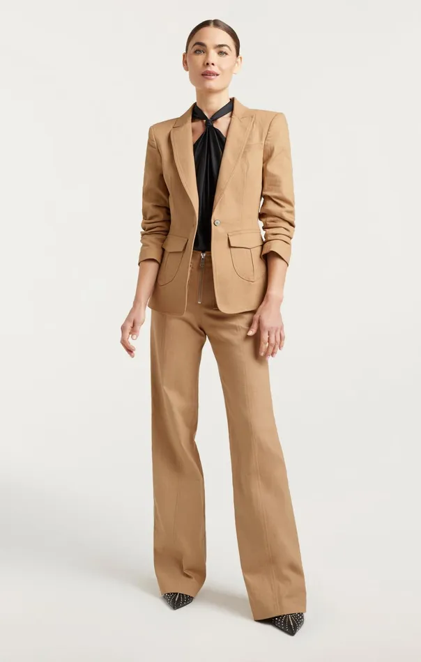 Women Cinq Sept Jackets and Blazers Louisa Blazer Sahara