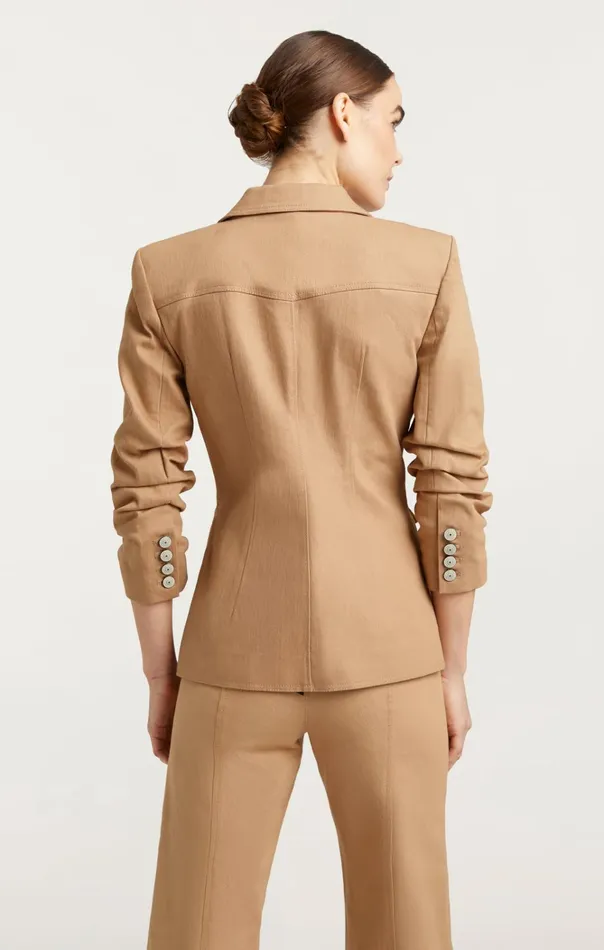 Women Cinq Sept Jackets and Blazers Louisa Blazer Sahara