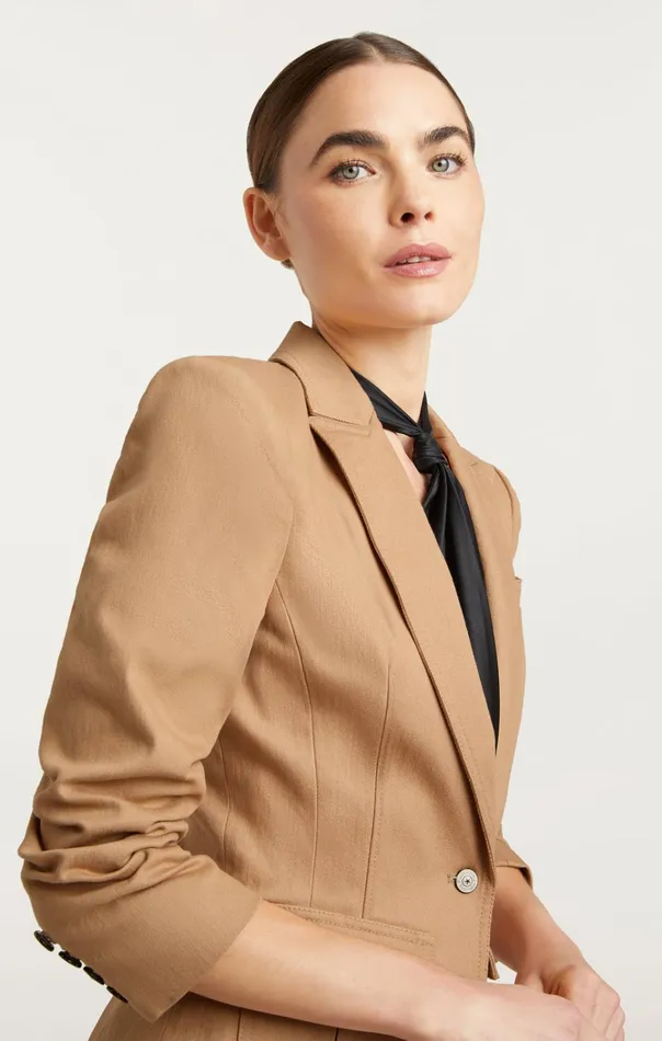 Women Cinq Sept Jackets and Blazers Louisa Blazer Sahara