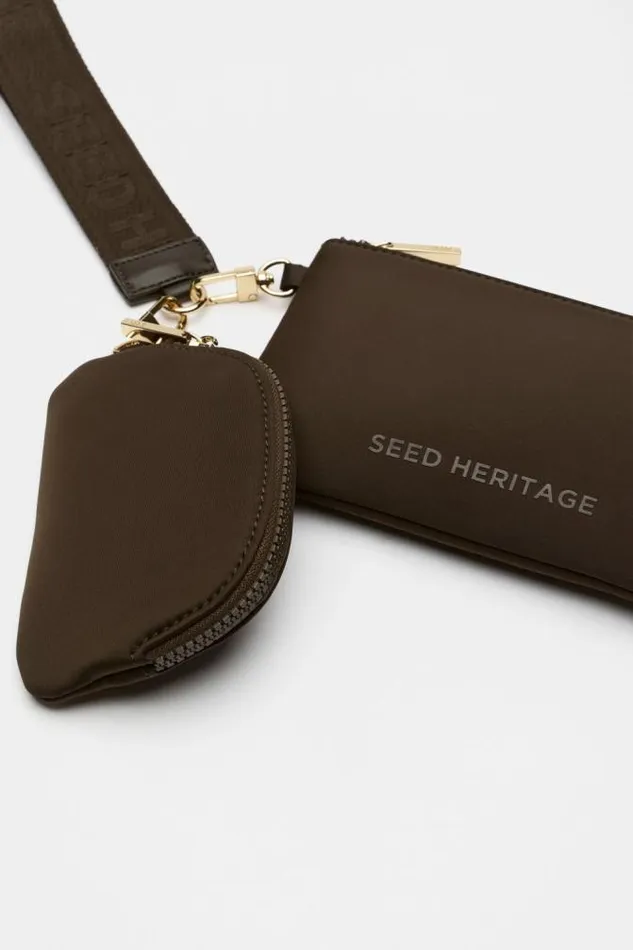 Women Clutches and Pouches Seed Heritage Seed Tech Pouch Set Dark Espresso
