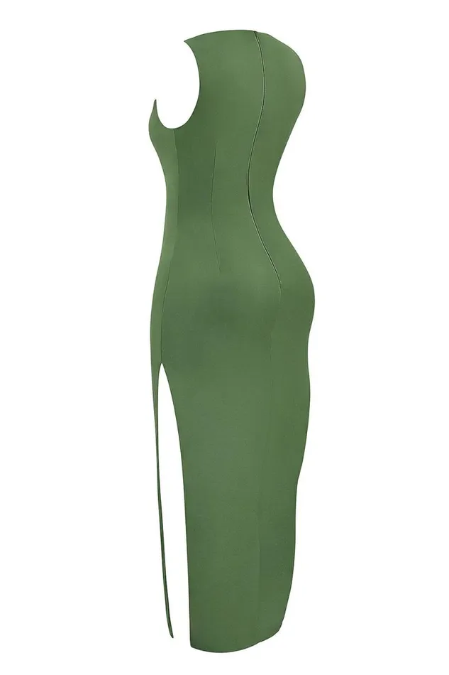 Women Filomena Olive Boat Neck Maxi Dress House Of CB Dresses Women Filomena Olive Boat Neck Maxi Dress House Of CB Dresses