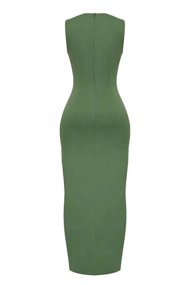 Women Filomena Olive Boat Neck Maxi Dress House Of CB Dresses Women Filomena Olive Boat Neck Maxi Dress House Of CB Dresses