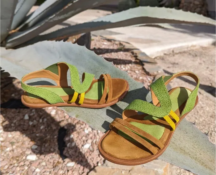 Women Flat Audley Shoes Flat Leather Sandal Jorgina Brown