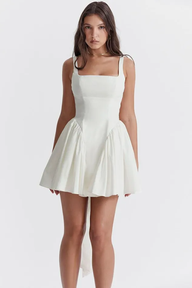 Women Florianne Ivory Bow Mini Dress House Of CB Dresses Women Florianne Ivory Bow Mini Dress House Of CB Dresses