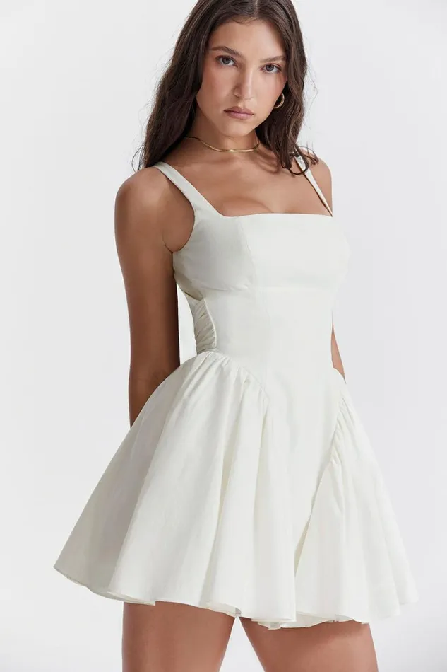 Women Florianne Ivory Bow Mini Dress House Of CB Dresses Women Florianne Ivory Bow Mini Dress House Of CB Dresses
