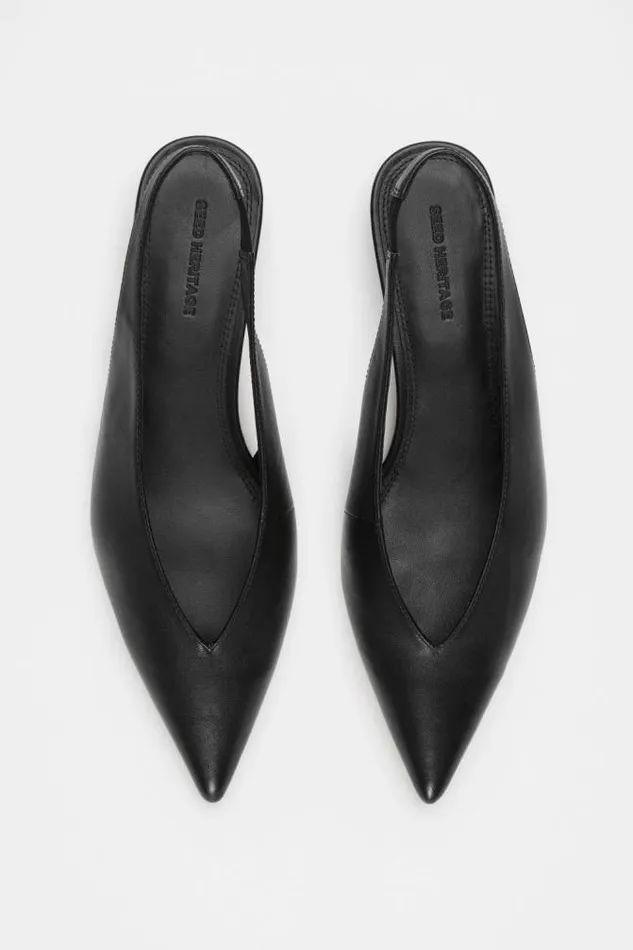 Women Heels and Wedges Seed Heritage Avery Slingback Black