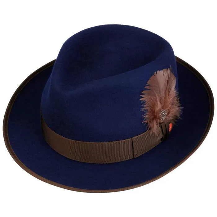 WomenMen Jannes Player Wool Hat Dark Blue Mayser Pork Pie Hats WomenMen Jannes Player Wool Hat Dark Blue Mayser Pork Pie Hats