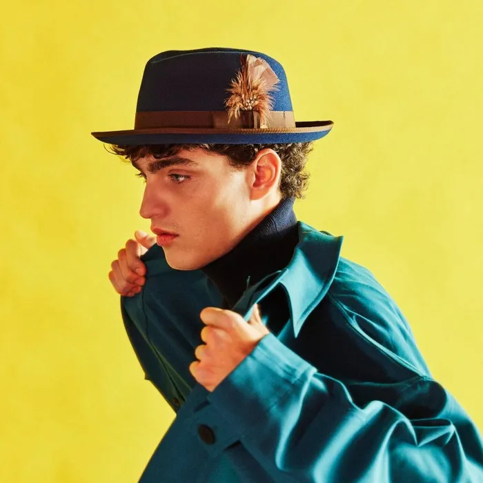 WomenMen Jannes Player Wool Hat Dark Blue Mayser Pork Pie Hats WomenMen Jannes Player Wool Hat Dark Blue Mayser Pork Pie Hats