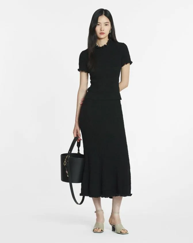 Women Skirts and Shorts Lanvin Cotton Midi Skirt Black Women Skirts and Shorts Lanvin Cotton Midi Skirt Black