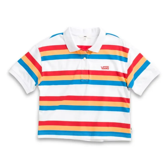 Women Tops Vans Long Haul Polo Top White Women Tops Vans Long Haul Polo Top White