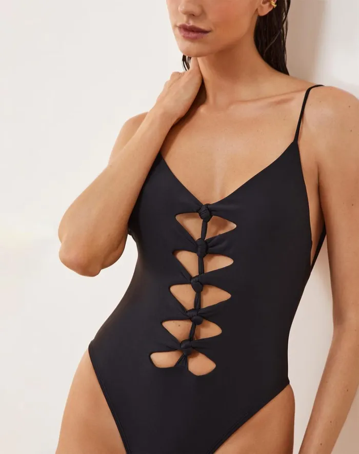 Women ViX Paula Hermanny Bottoms Megan One Piece 8211 Black