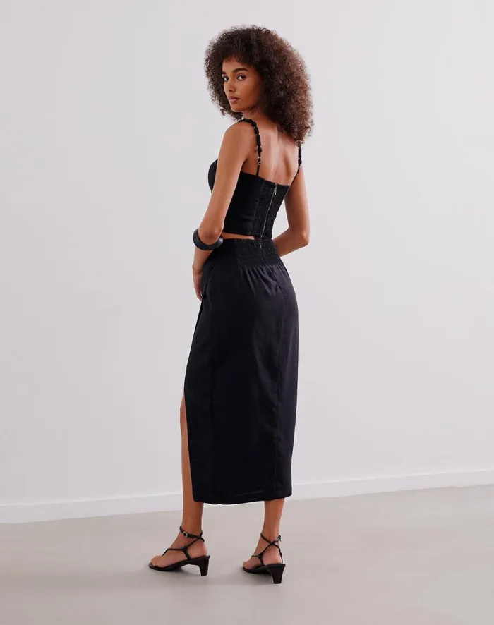 Women ViX Paula Hermanny Matching Sets Sakura Top 8211 Black